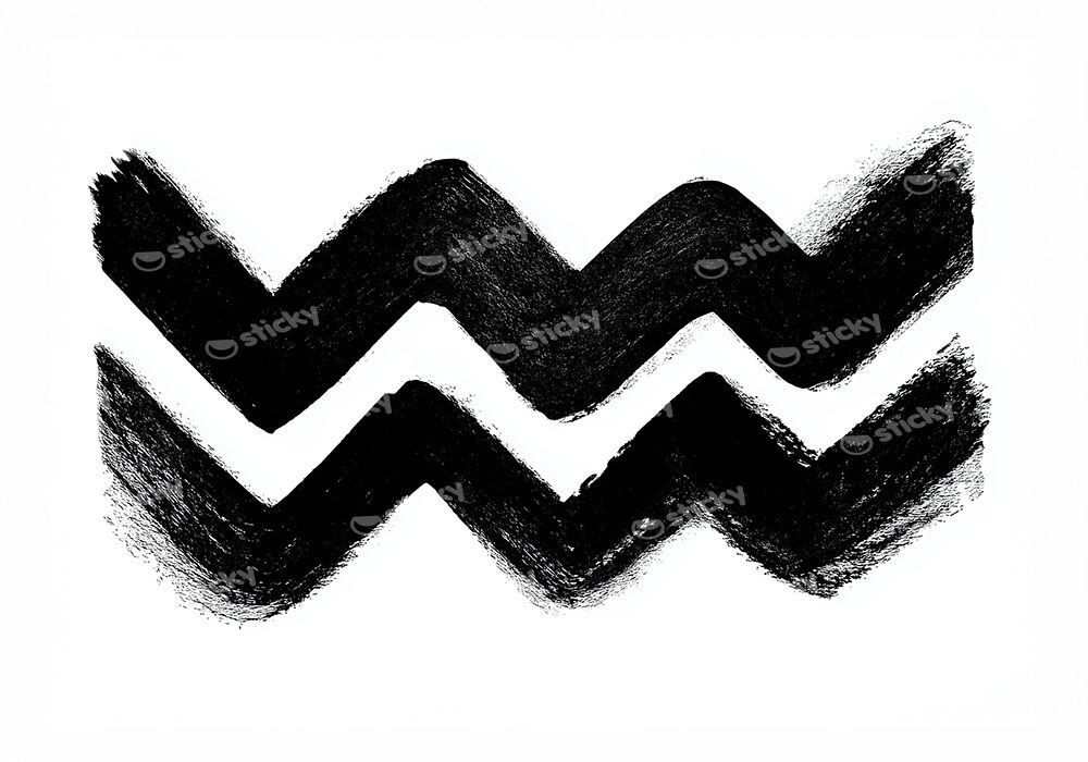 Πίνακας σε Καμβά BOHO BLACK & WHITE ZIG ZAGS