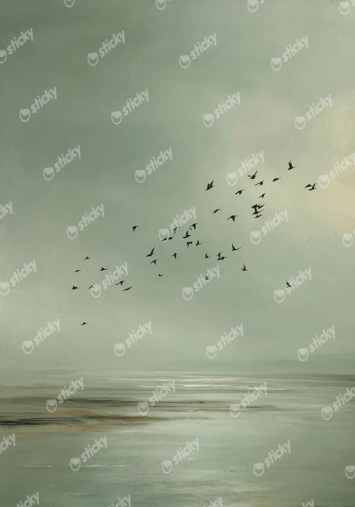 Πίνακας σε Καμβά JAPANDI FLYING BIRDS