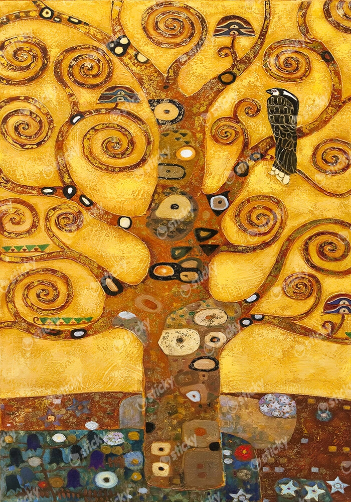 Πινακας σε καμβά KLIMT - TREE OF LIFE (DETAIL)