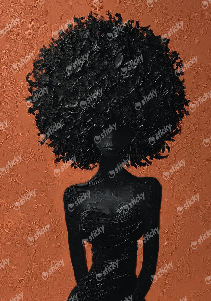 Πίνακας σε Καμβά AFROCENTRIC WOMAN SILHOUETTE