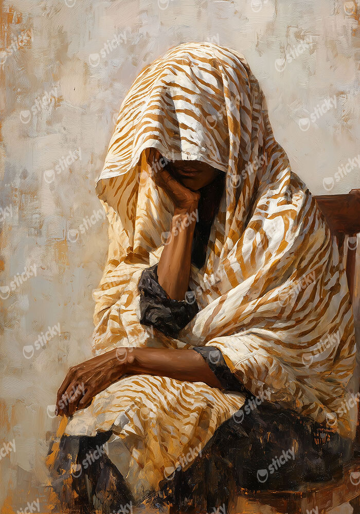 Πίνακας σε Καμβά AFROCENTRIC WOMAN THINKING