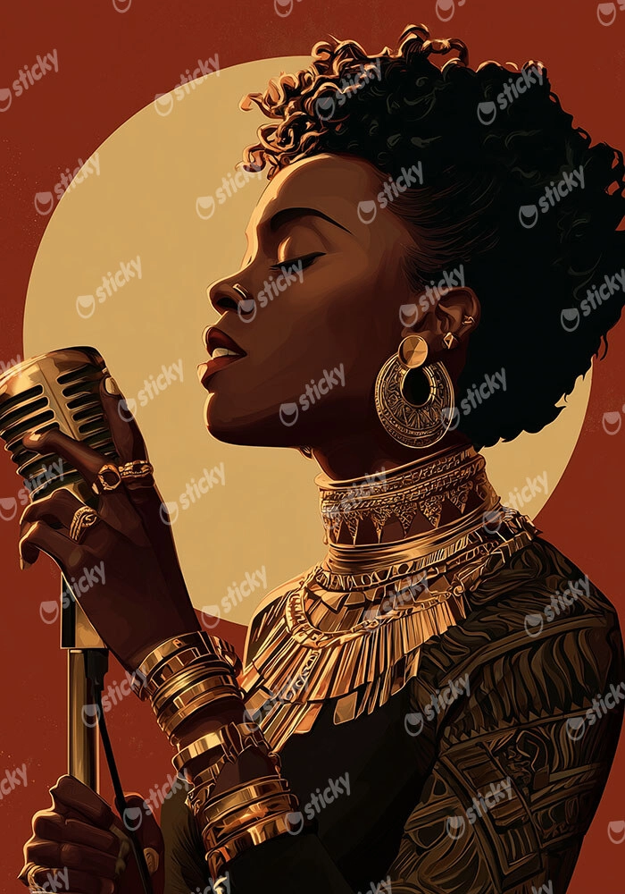 Πίνακας σε Καμβά AFROCENTRIC SINGER