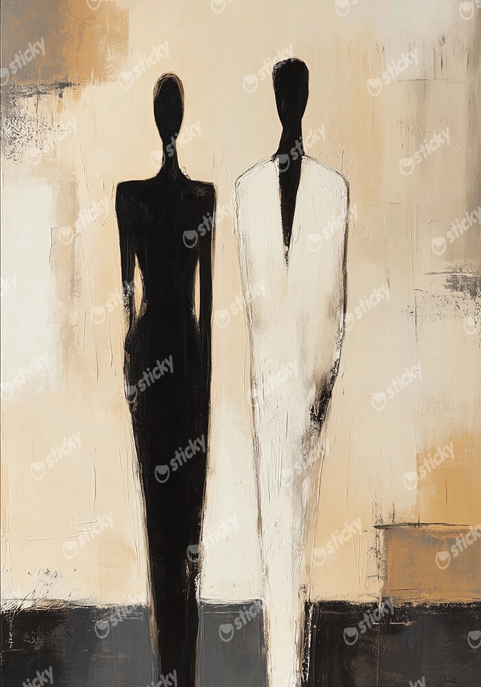 Πίνακας σε Καμβά AFROCENTRIC COUPLE PAINTING