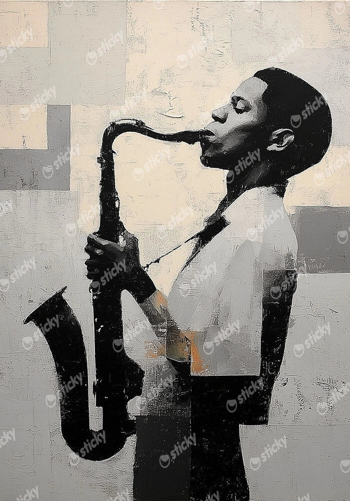 Πίνακας σε Καμβά AFROCENTRIC SAXOPHONE PLAYER
