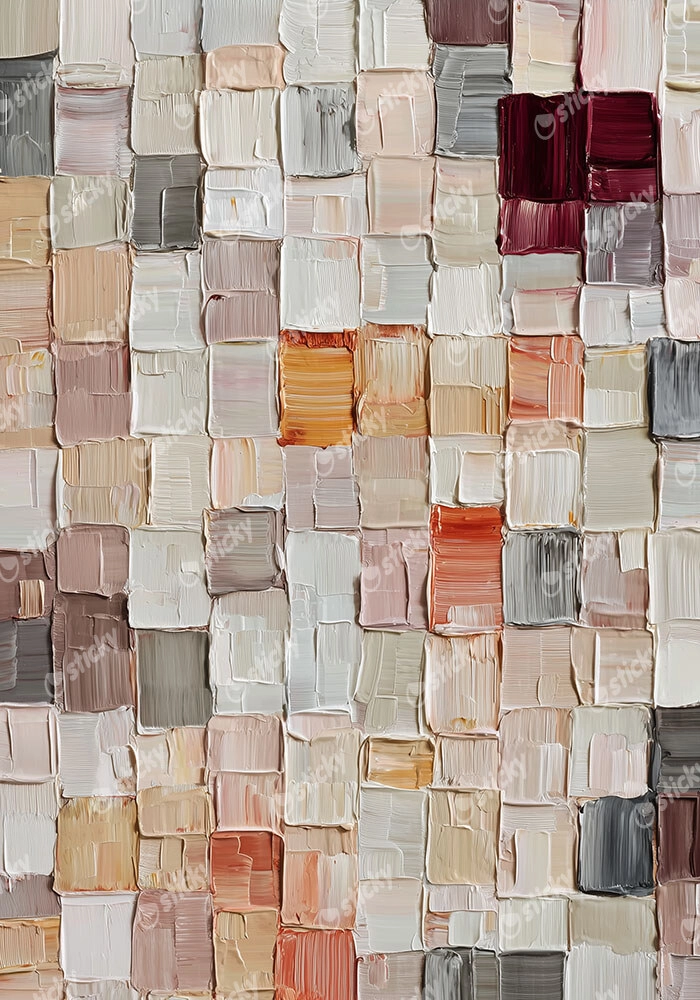 Poster ABSTRACT TEXTURED BLOCKS 2
