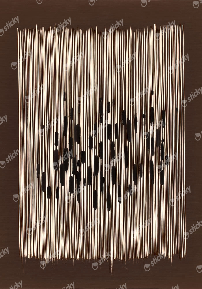 Poster ABSTRACT VERTICAL LINES BROWN