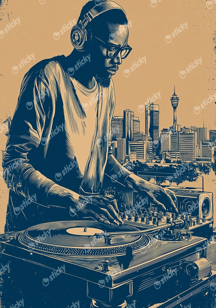 Poster AFROCENTRIC DJ SKETCH