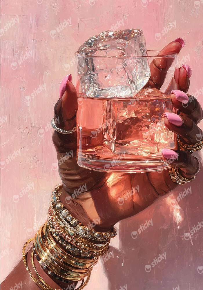 Poster AFROCENTRIC DRINKING PINK
