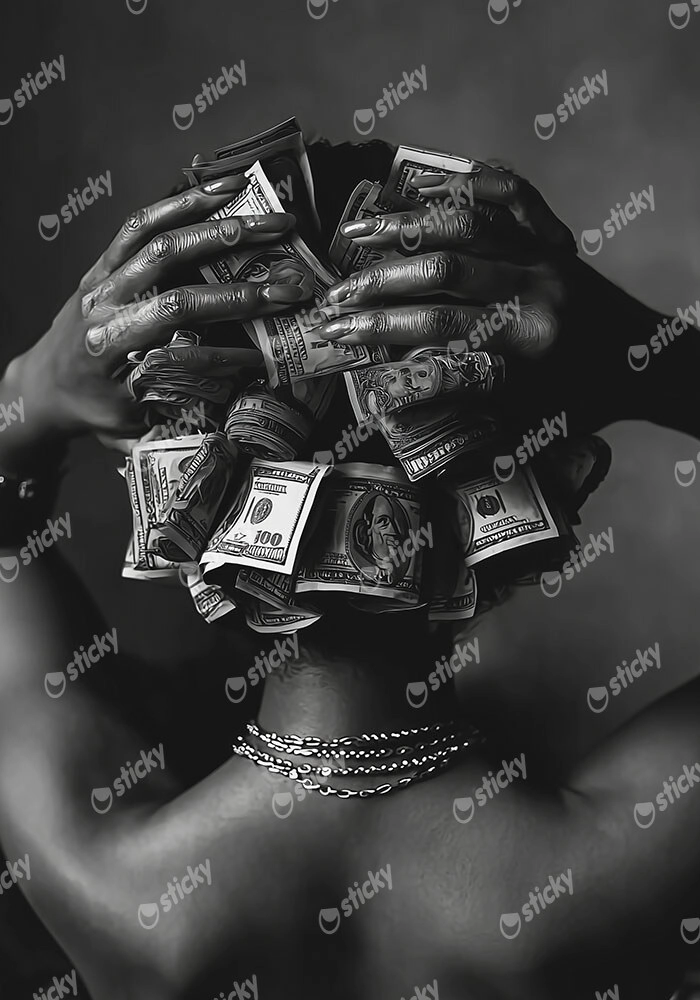 Poster AFROCENTRIC MONEY HAIR