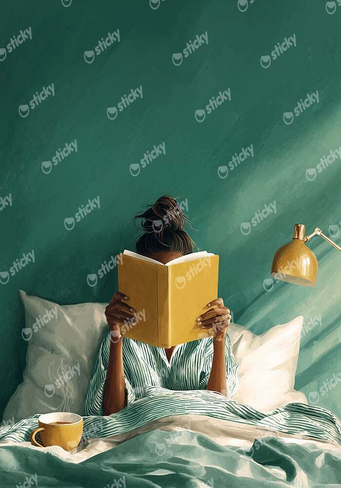 Poster AFROCENTRIC READING IN BED