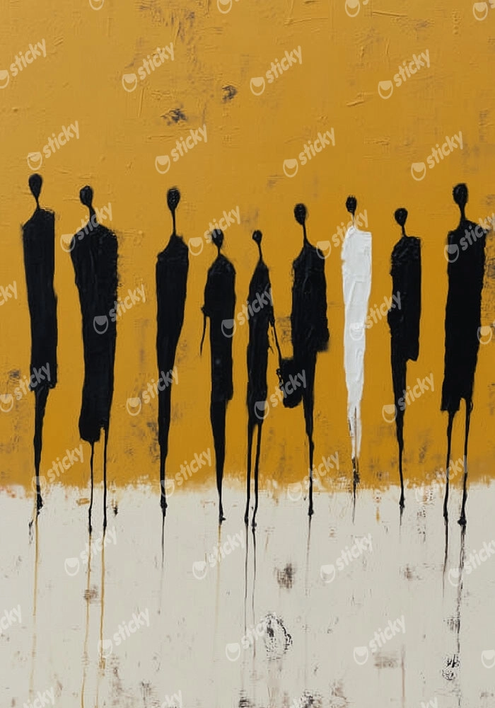 Poster AFROCENTRIC SILHOUETTES ORANGE