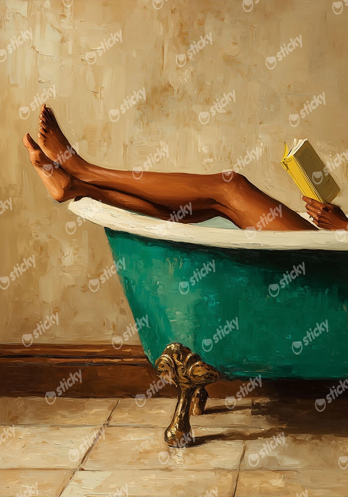 Poster AFROCENTRIC WOMAN IN BATHTUB