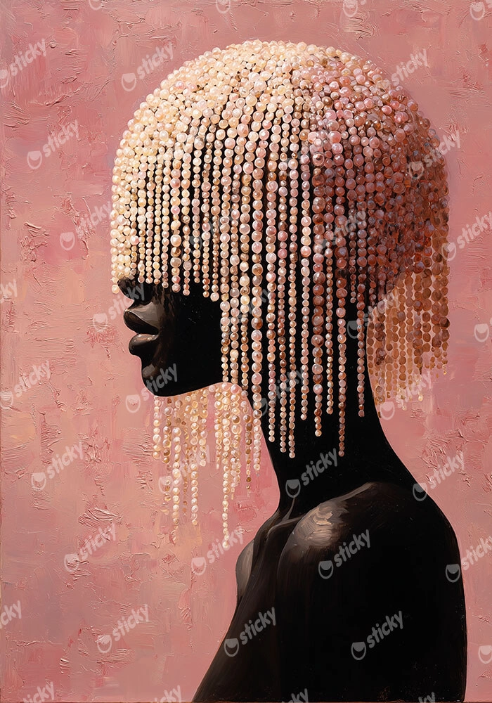 Poster AFROCENTRIC BEADED HEADDRESS PINK
