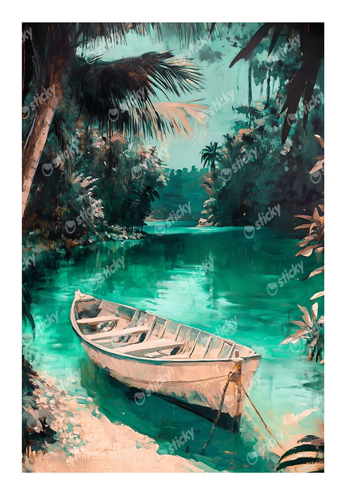 Poster VINTAGE PASTEL BOAT 6