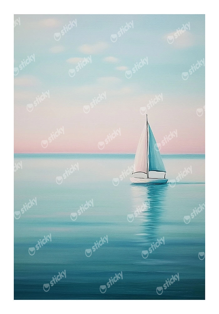 Poster VINTAGE PASTEL BOAT 7