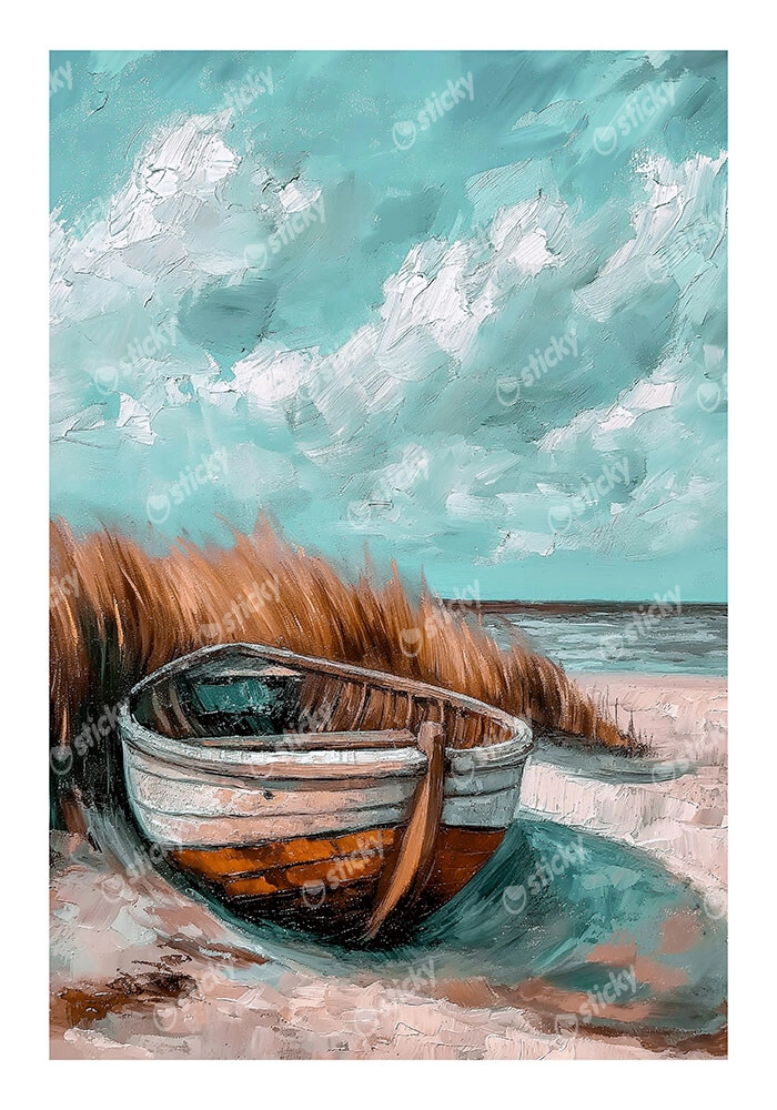 Poster VINTAGE PASTEL BOAT 9