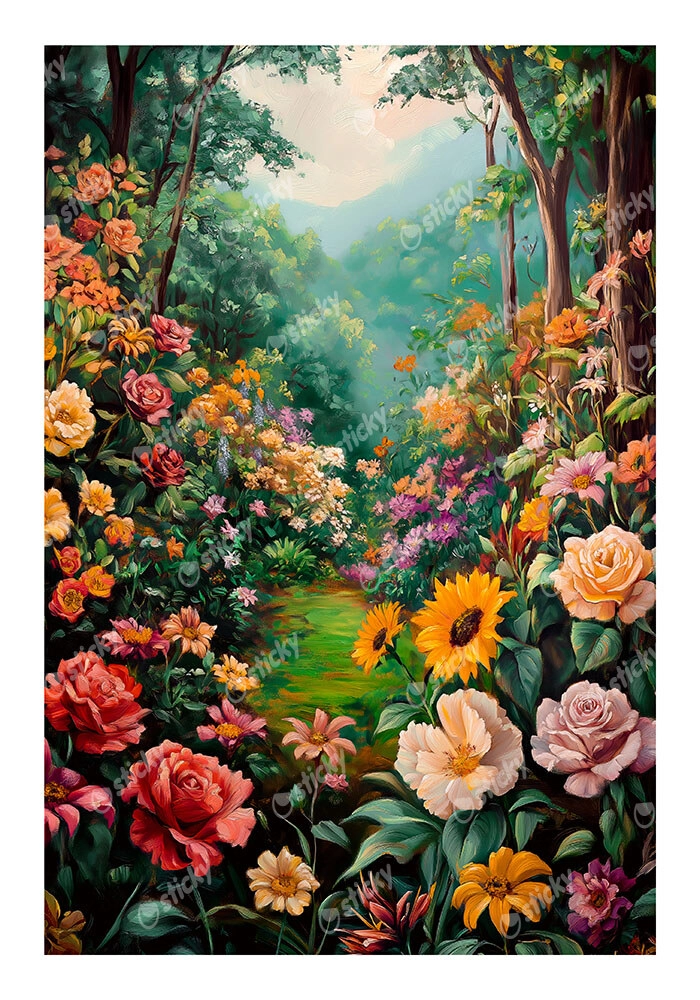 Poster VINTAGE PASTEL FLOWERS