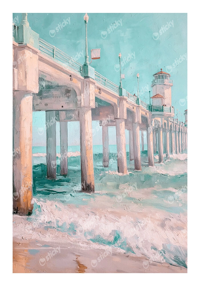 Poster VINTAGE PASTEL PIER 2