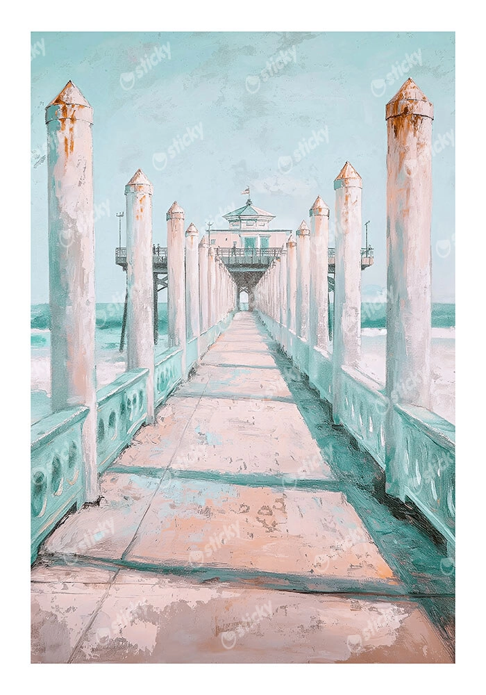 Poster VINTAGE PASTEL PIER 3