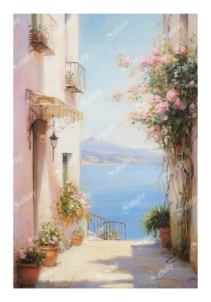Poster VINTAGE PASTEL SEA VIEW 2