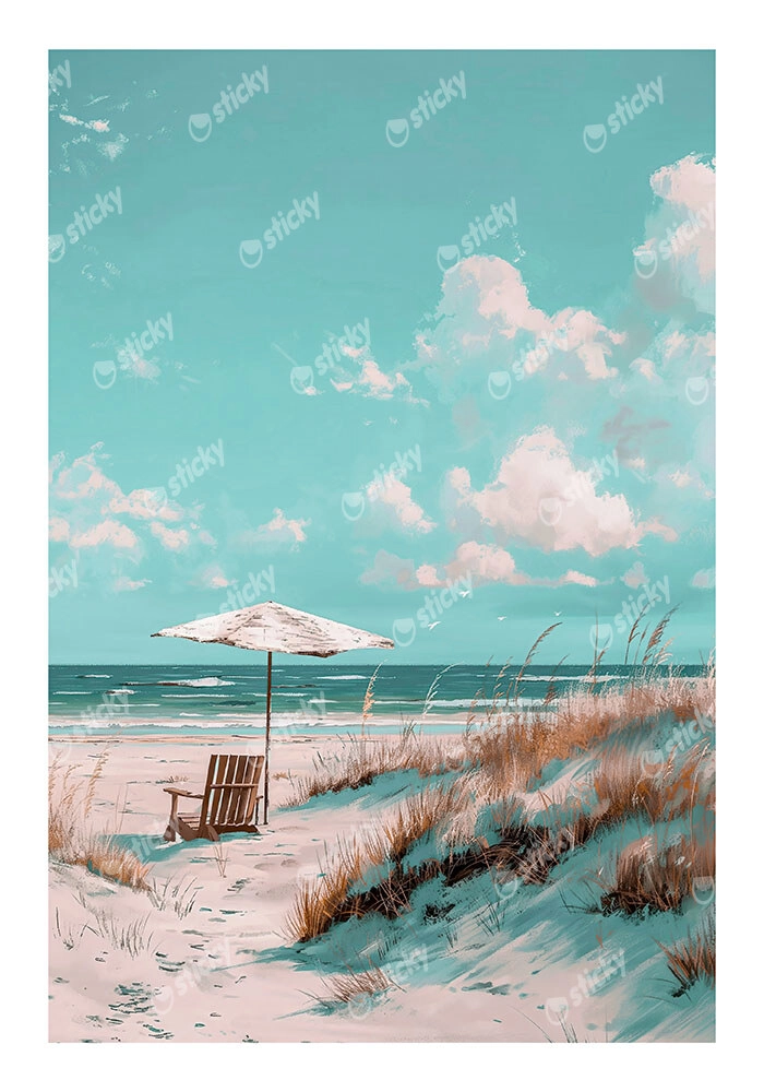 Poster VINTAGE PASTEL UMBRELLA 2