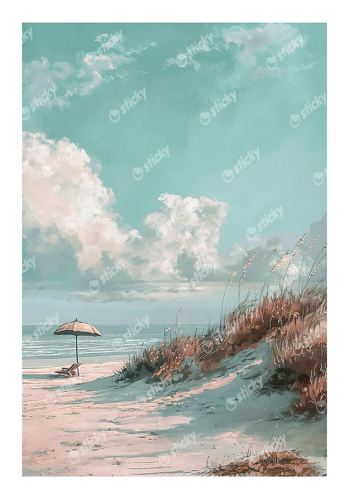 Poster VINTAGE PASTEL UMBRELLA 8