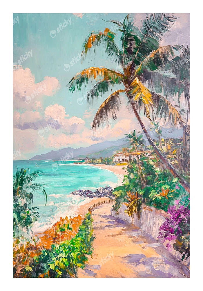 Poster VINTAGE PASTEL BEACH 3