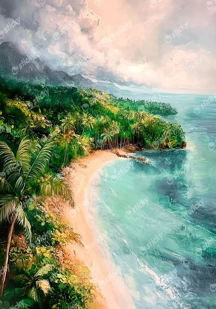 Πίνακας σε Καμβά VINTAGE PASTEL COAST 2