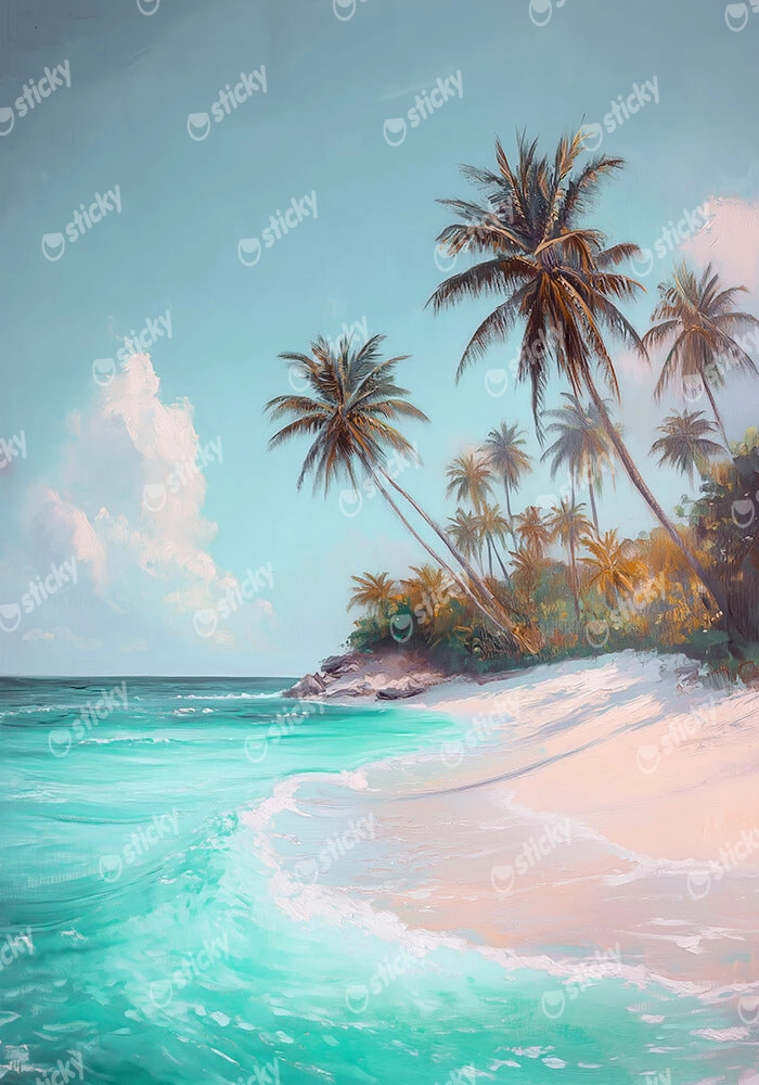 Πίνακας σε Καμβά VINTAGE PASTEL COAST