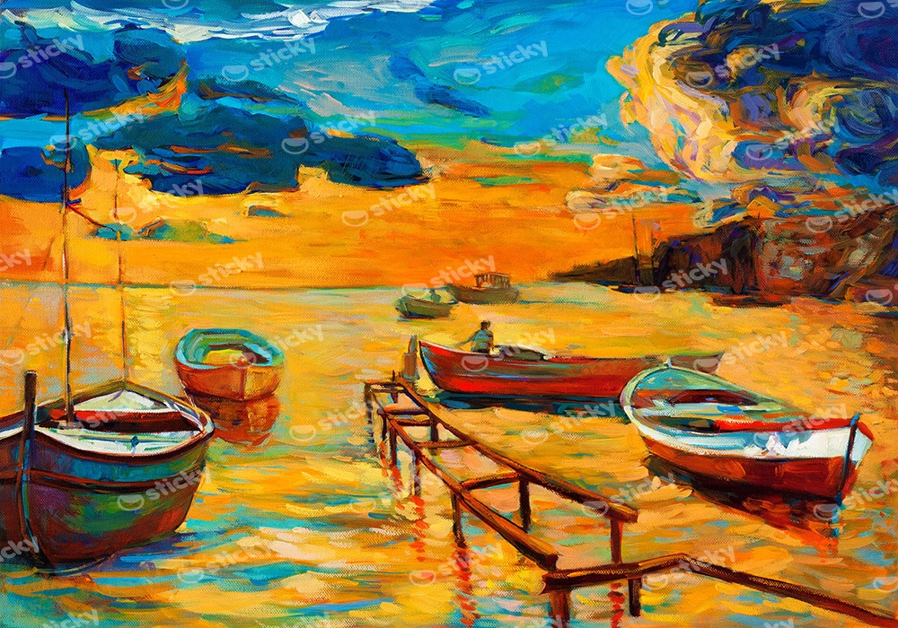 Πινακας σε καμβά BOATS 3