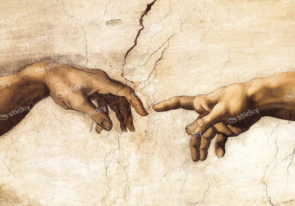 Πινακας σε καμβά MICHELANGELO - CREATION HANDS