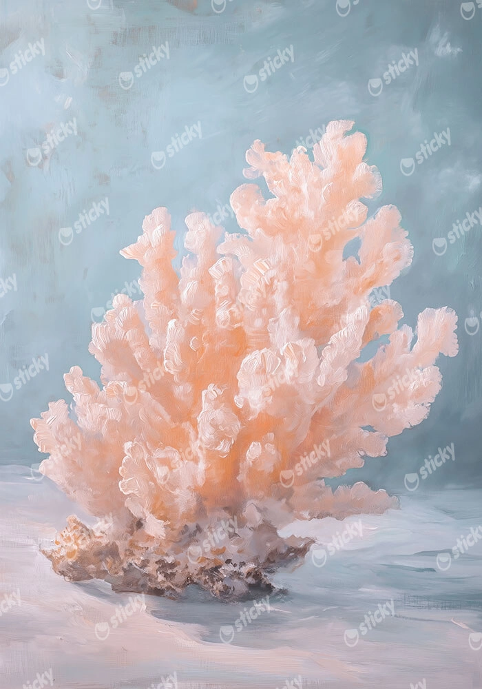 Πίνακας σε Καμβά VINTAGE PASTEL CORAL