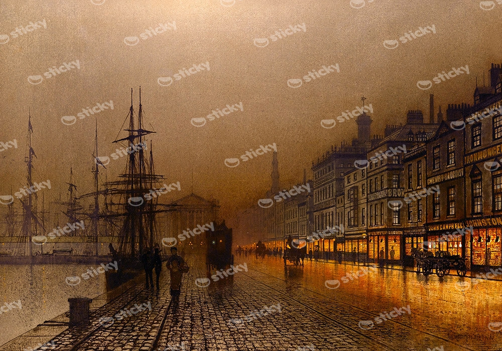 Πινακας σε καμβά JOHN ATKINSON - GREENOCK DOCK