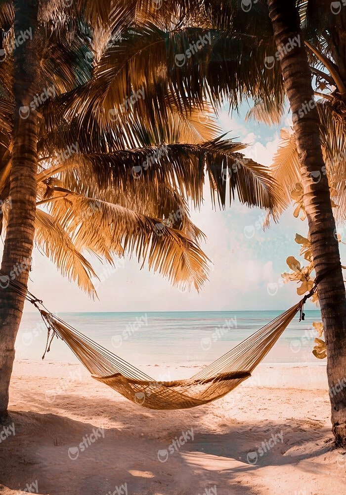 Πίνακας σε Καμβά VINTAGE PASTEL HAMMOCK 2