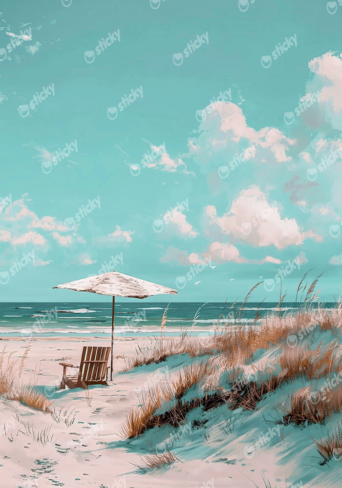 Πίνακας σε Καμβά VINTAGE PASTEL UMBRELLA 2