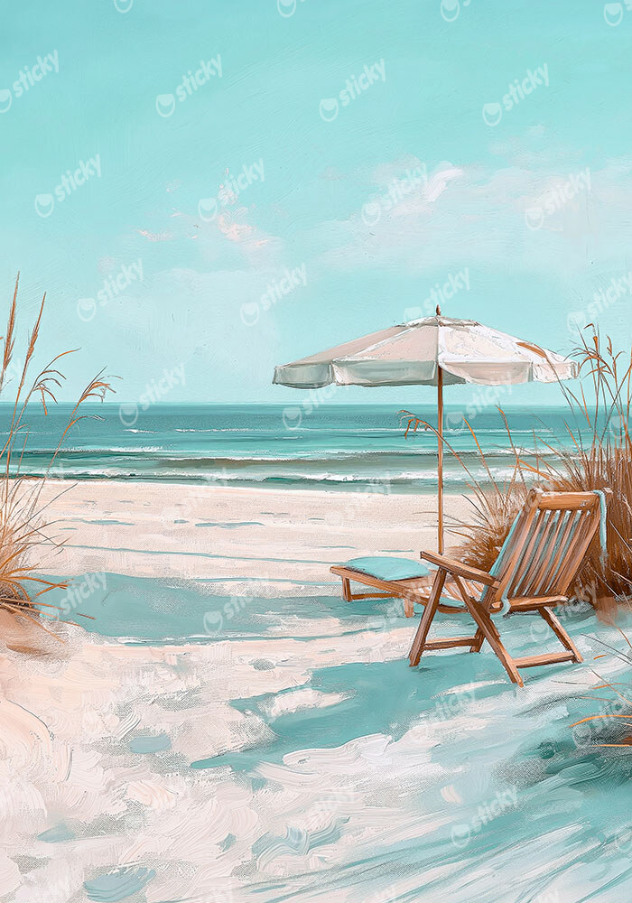 Πίνακας σε Καμβά VINTAGE PASTEL UMBRELLA 5