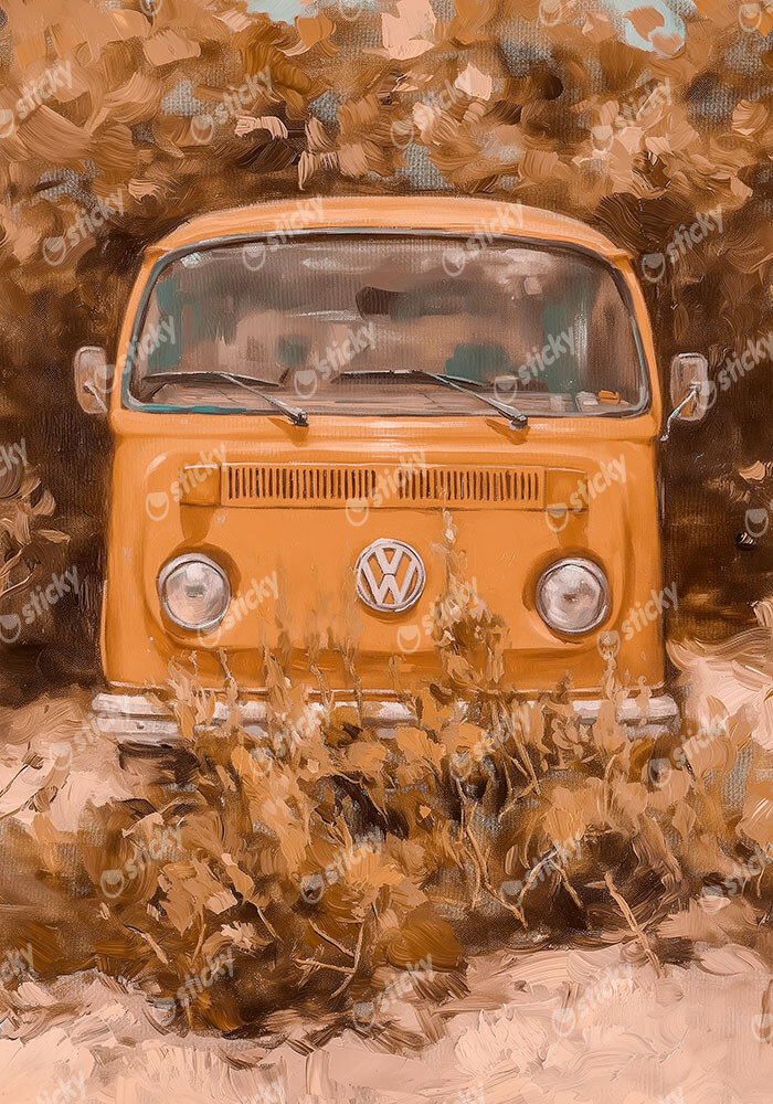Πίνακας σε Καμβά VINTAGE PASTEL VAN