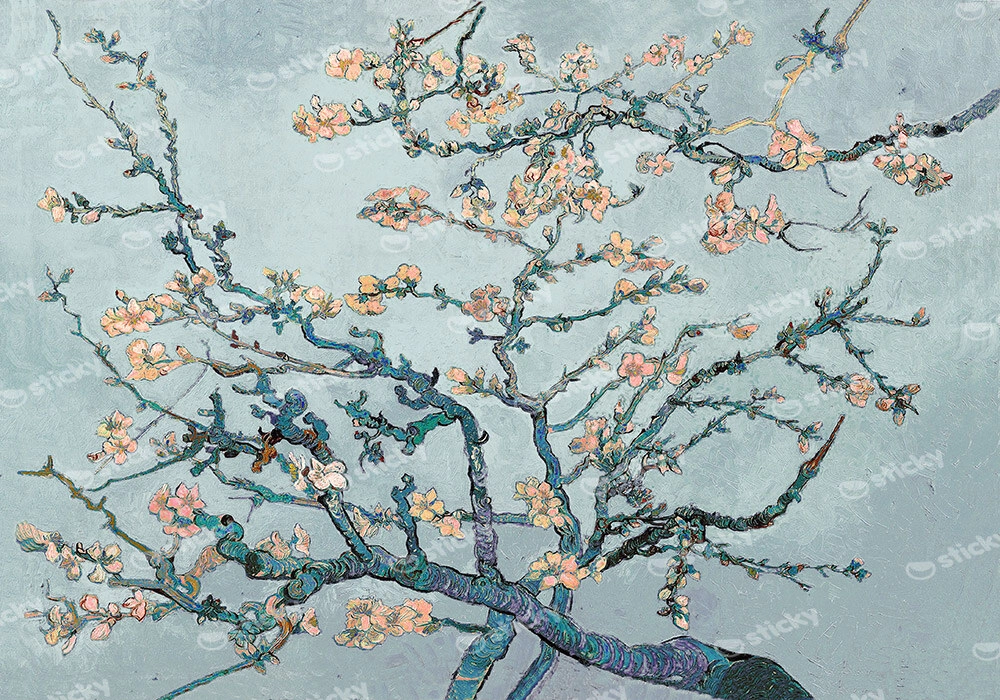 Πινακας σε καμβά VAN GOGH - ALMOND BLOSSOM PASTEL BLUE