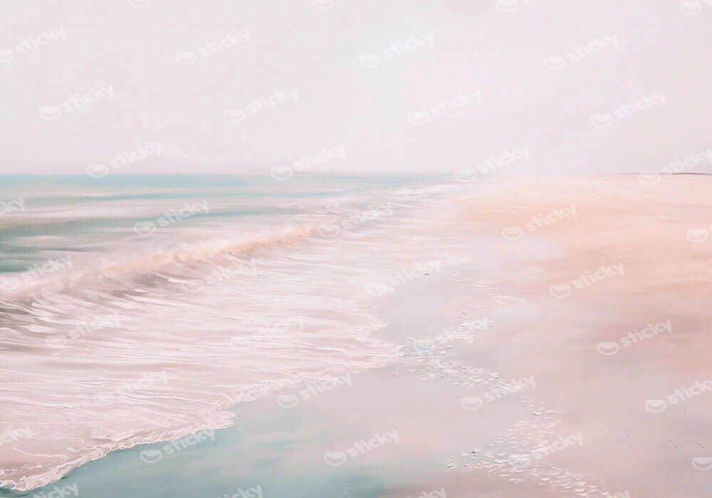 Πίνακας σε Καμβά VINTAGE PASTEL CALM BEACH 5