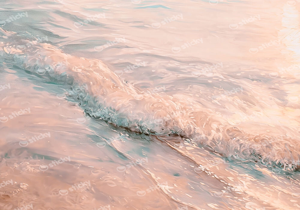 Πίνακας σε Καμβά VINTAGE PASTEL COASTAL WAVES 7