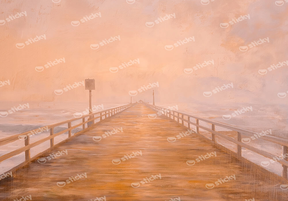 Πίνακας σε Καμβά VINTAGE PASTEL PIER 8