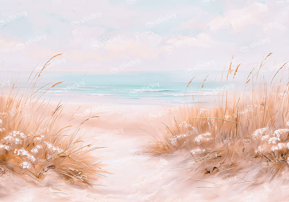 Πίνακας σε Καμβά VINTAGE PASTEL BEACH PATH 11
