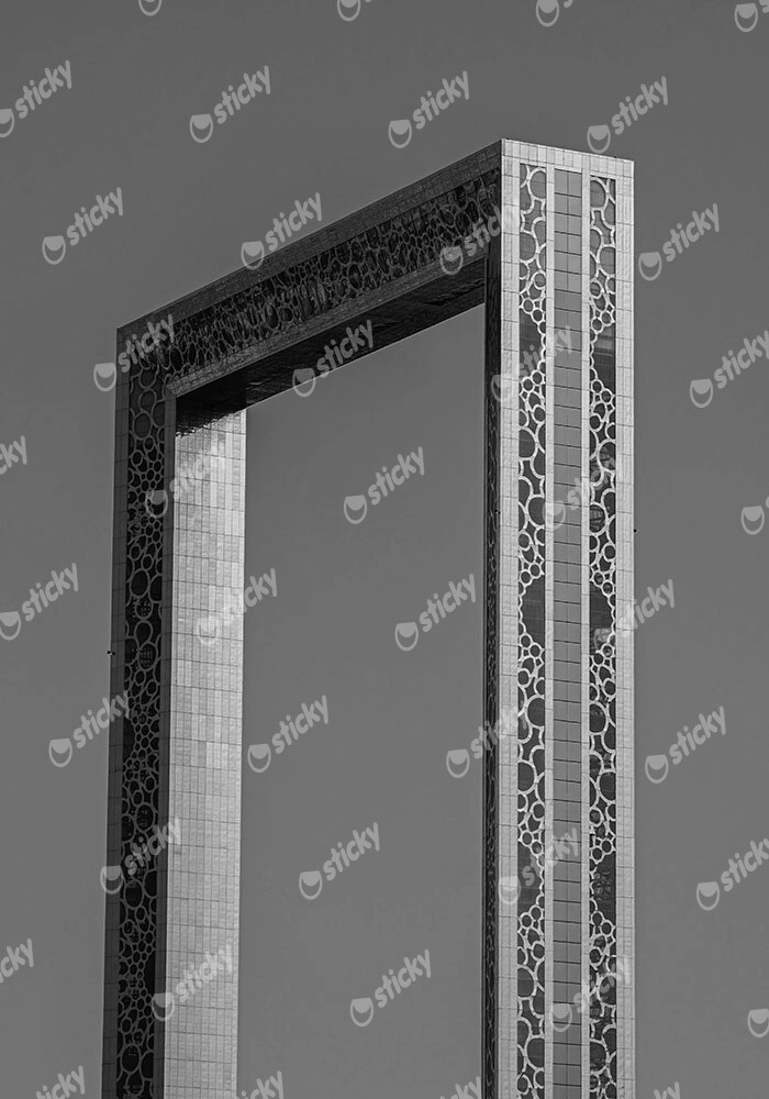 Πίνακας σε Καμβά BLACK AND WHITE ARCHITECTURAL FRAME
