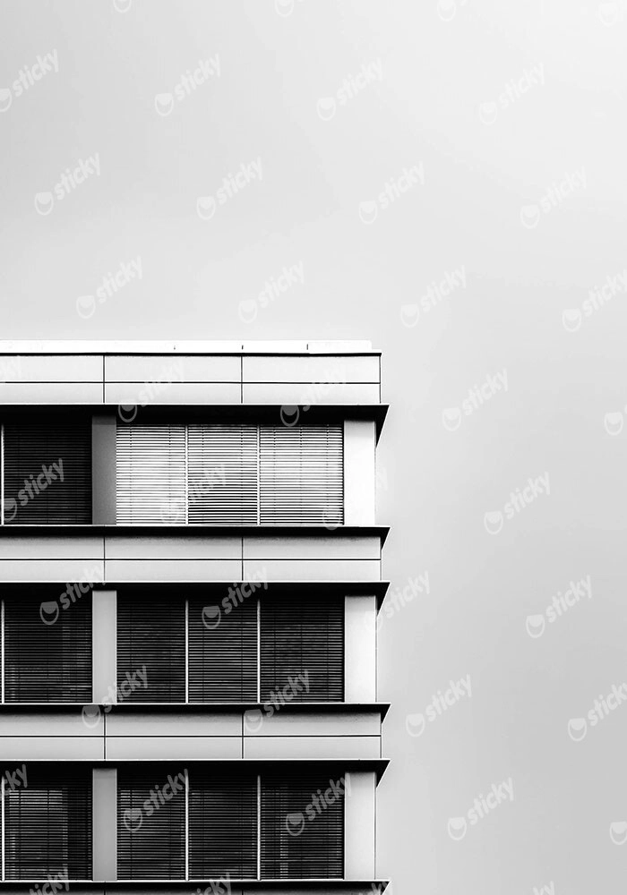 Πίνακας σε Καμβά BLACK AND WHITE ARCHITECTURAL GEOMETRIC DETAILS