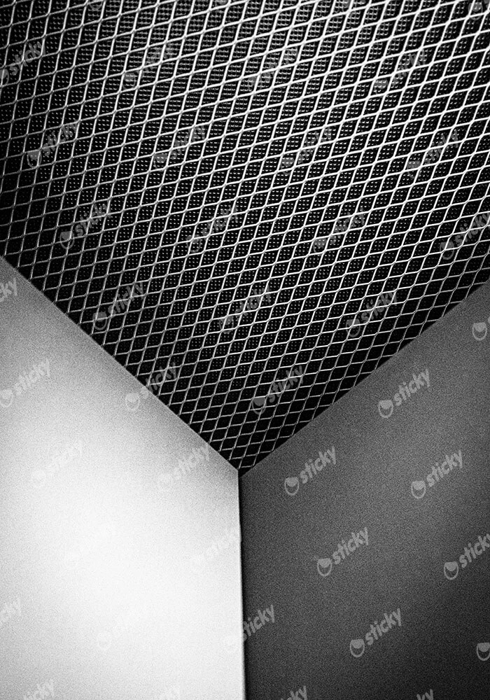 Πίνακας σε Καμβά BLACK AND WHITE ARCHITECTURAL MODERN GEOMETRIC PATTERN