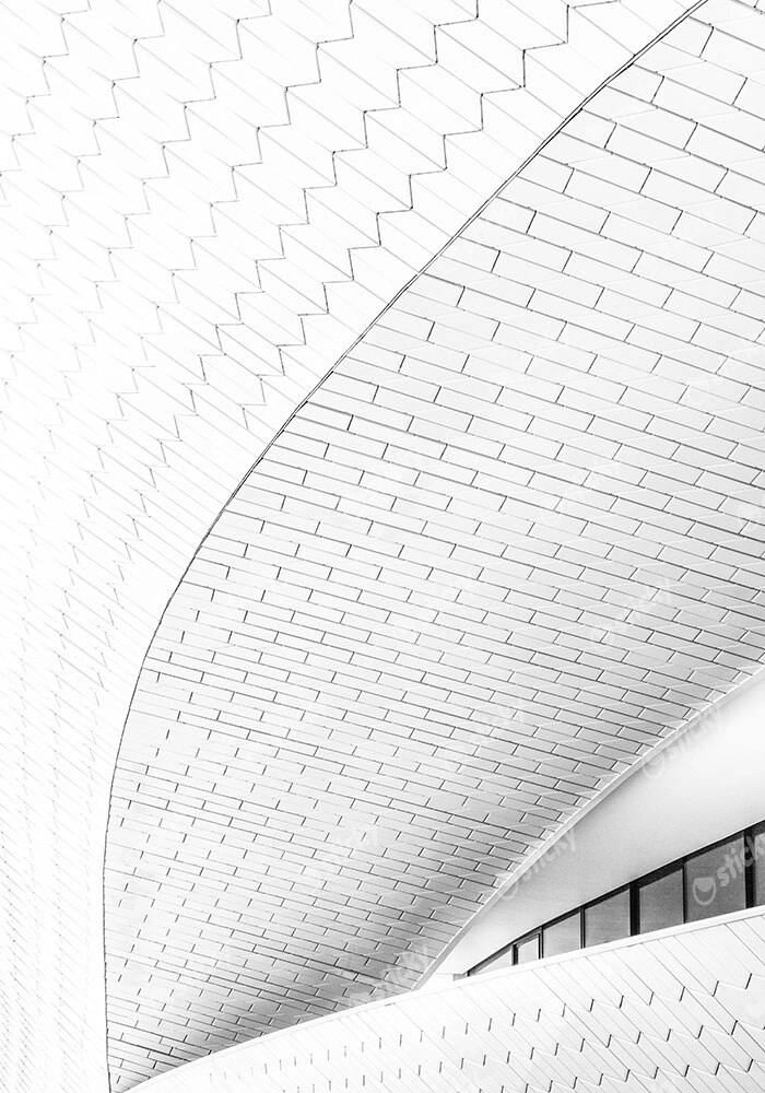 Πίνακας σε Καμβά BLACK AND WHITE ARCHITECTURAL MUSEUM