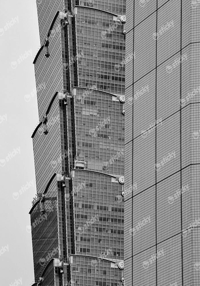 Πίνακας σε Καμβά BLACK AND WHITE ARCHITECTURAL TEXTURED GEOMETRIC