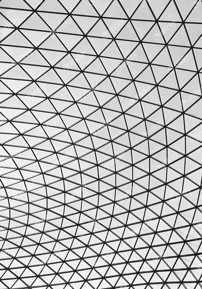 Πίνακας σε Καμβά BLACK AND WHITE ARCHITECTURAL GLASS ROOF CANOPY