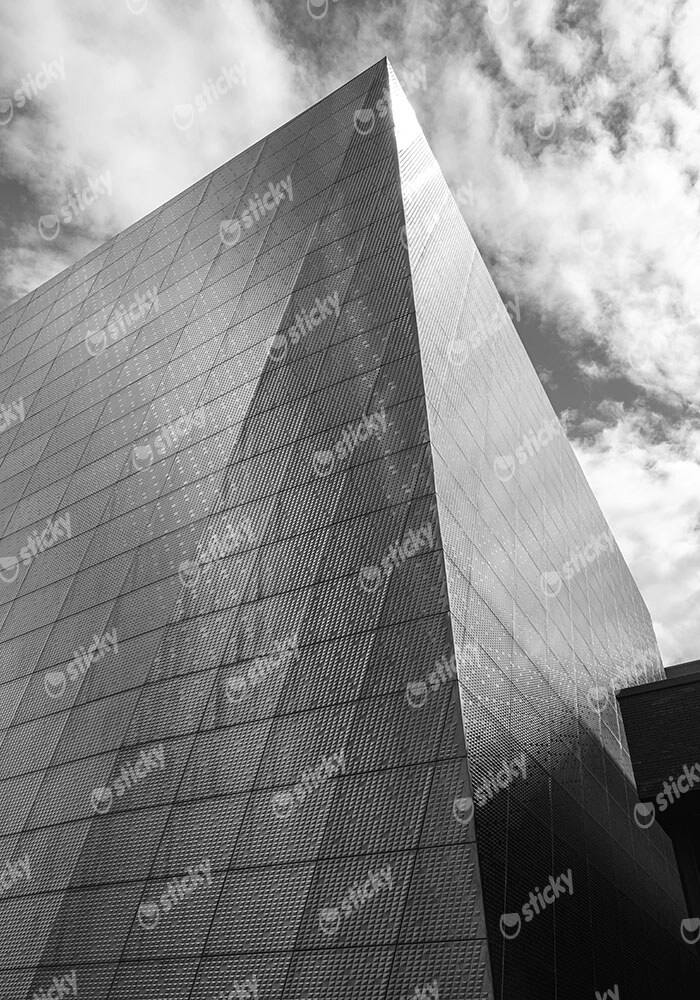 Πίνακας σε Καμβά BLACK AND WHITE ARCHITECTURAL MODERN TOWER