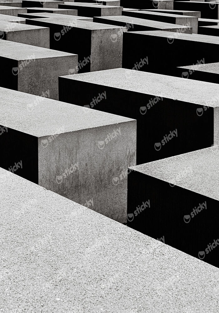Πίνακας σε Καμβά BLACK AND WHITE ARCHITECTURAL TRIANGULAR SUNSHADES GEOMETRIC BOX STRUCTURES